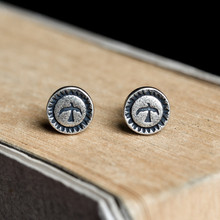 Dark Dream s925纯银简约大方小鸟耳钉 源头工厂复古泰银耳饰品