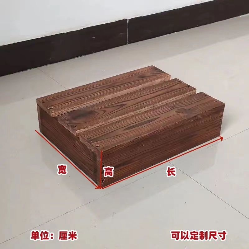 实木双层台阶 阳台过度脚踏板 飘窗增高阶梯 防滑增高楼梯 脚踏凳|undefined