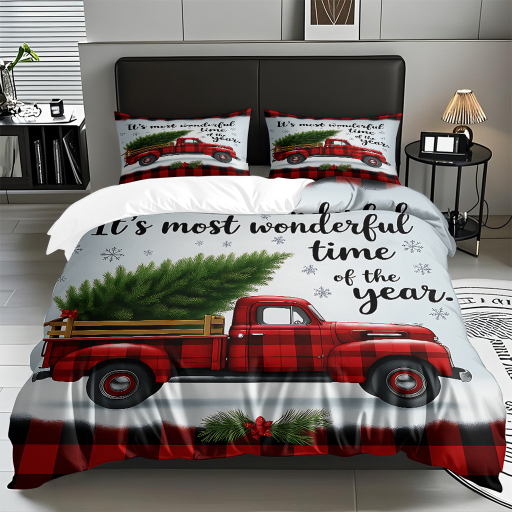 Impresión digital 3D Kit de colcha de navidad muñeco de nieve alce piel fábrica de textiles caseros directa TEMU / JIT