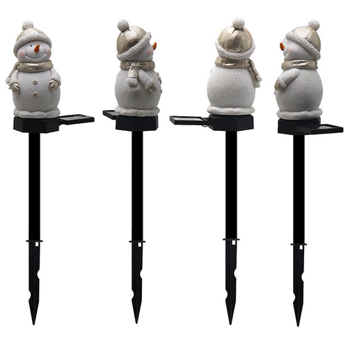 Cross-border solar snowman ground lights resin Christmas outdoor courtyard lawn garden waterproof landscape decorative lights