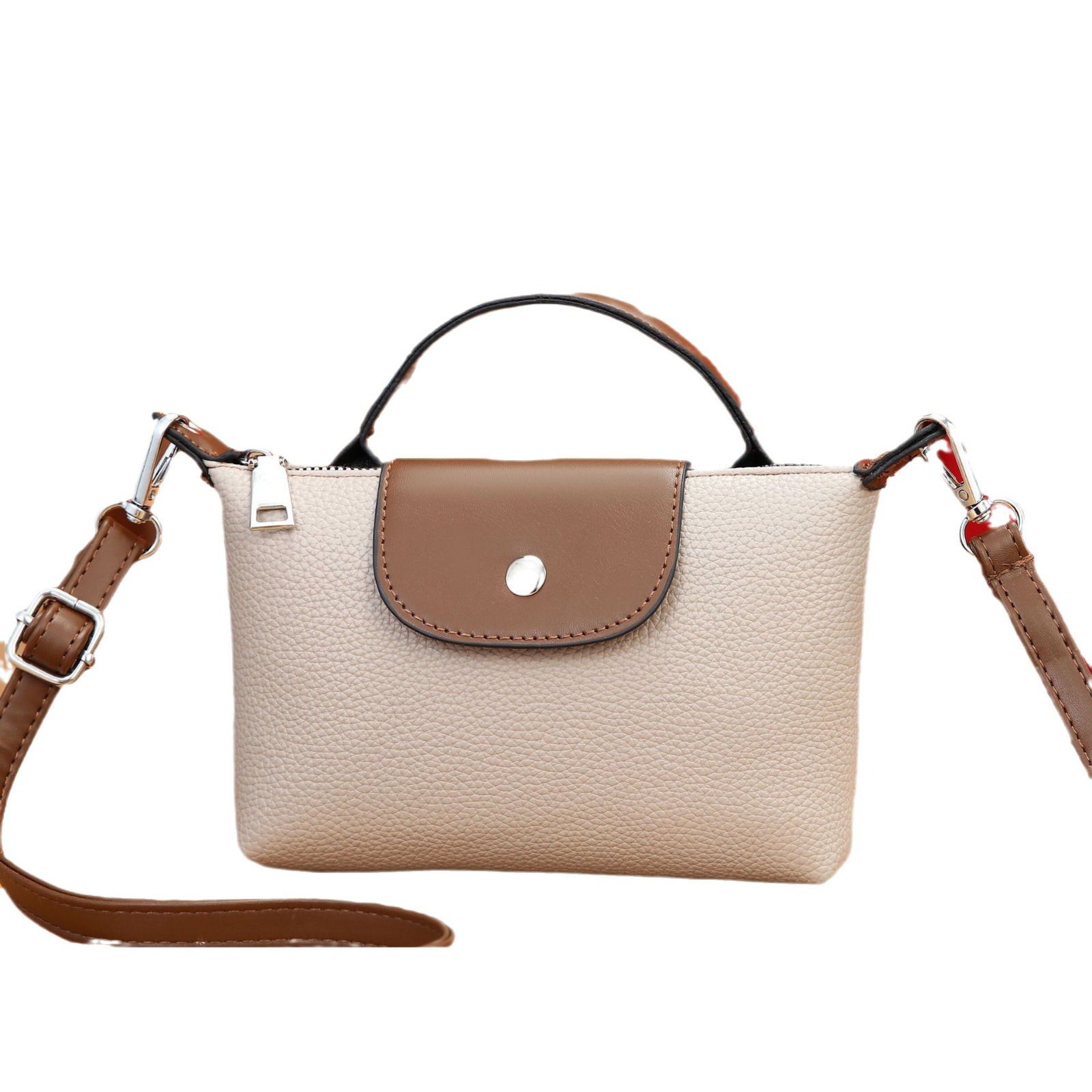 Bolso bandolera minibag transfronterizo 2024 nuevo bolso de mano de color de contraste de pu ladiesbags