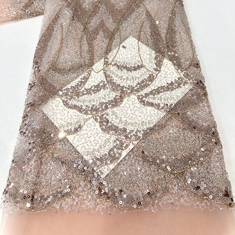 Inventario sequinilla bordado tubo de cuentas tela de bordado sequinilla tejido de bordado tubo de cuentas vestido de boda sequinilla tela