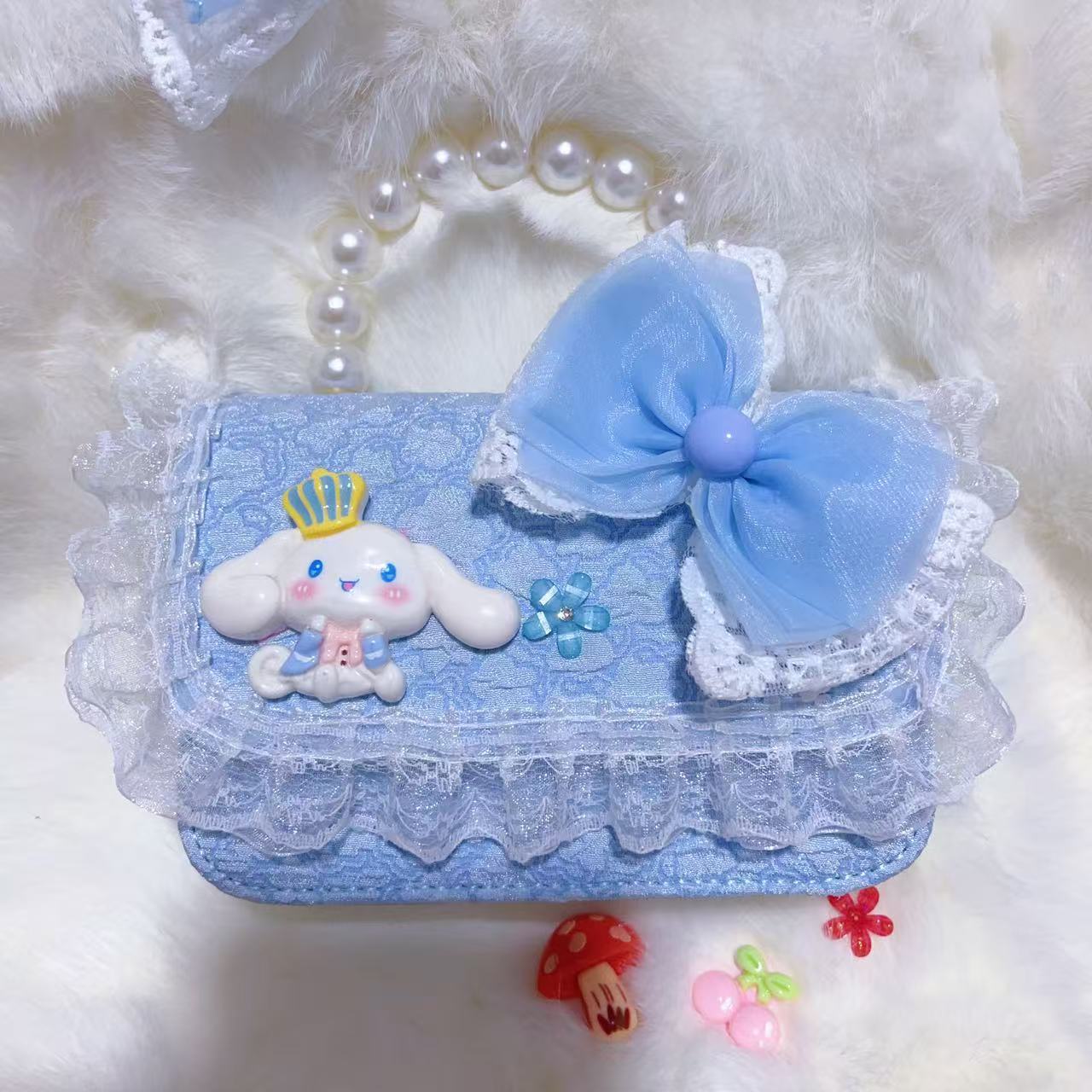 Bagos de hombro para niños primavera y verano frescos bolsos de perlas para niñas Aisha pequeña princesa bolsos de mochila de estilo extranjero