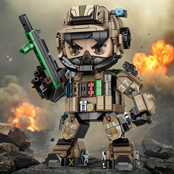 Mindy Military Special Forces Minifigure Robot Mecha Assembled Building Blocks Kidsren's Boy Series Toy Ornaments