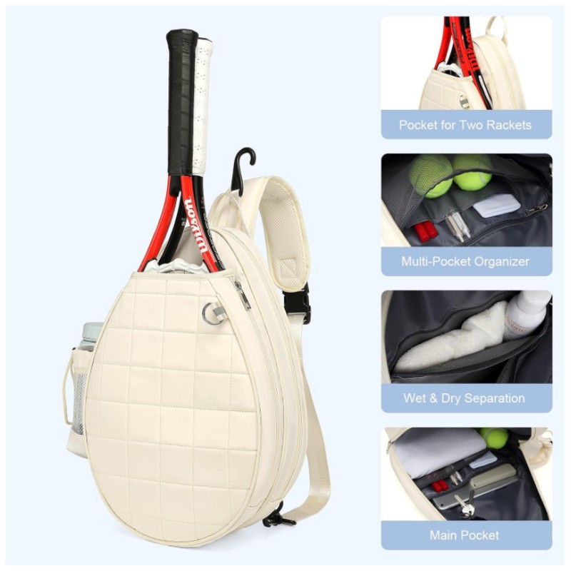 Amazon venta caliente bolsa de raqueta mochila de raqueta deportiva de gran capacidad de viaje estratificado bolsa de almacenamiento de zapatos almacén independiente