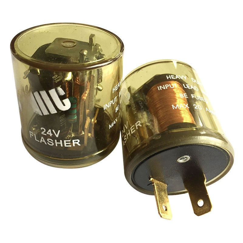 Automobile flasher Transparent round shell electronic flasher 20A triple-legged 3-legged flasher