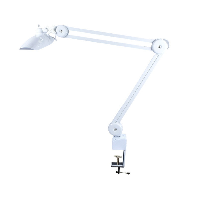 Lámpara de belleza plegable, lámpara de tiburón, lámpara de iluminación para manicura, lámpara de estudio con clip de escritorio, lámpara de bordado para tatuajes de pestañas, luz de relleno