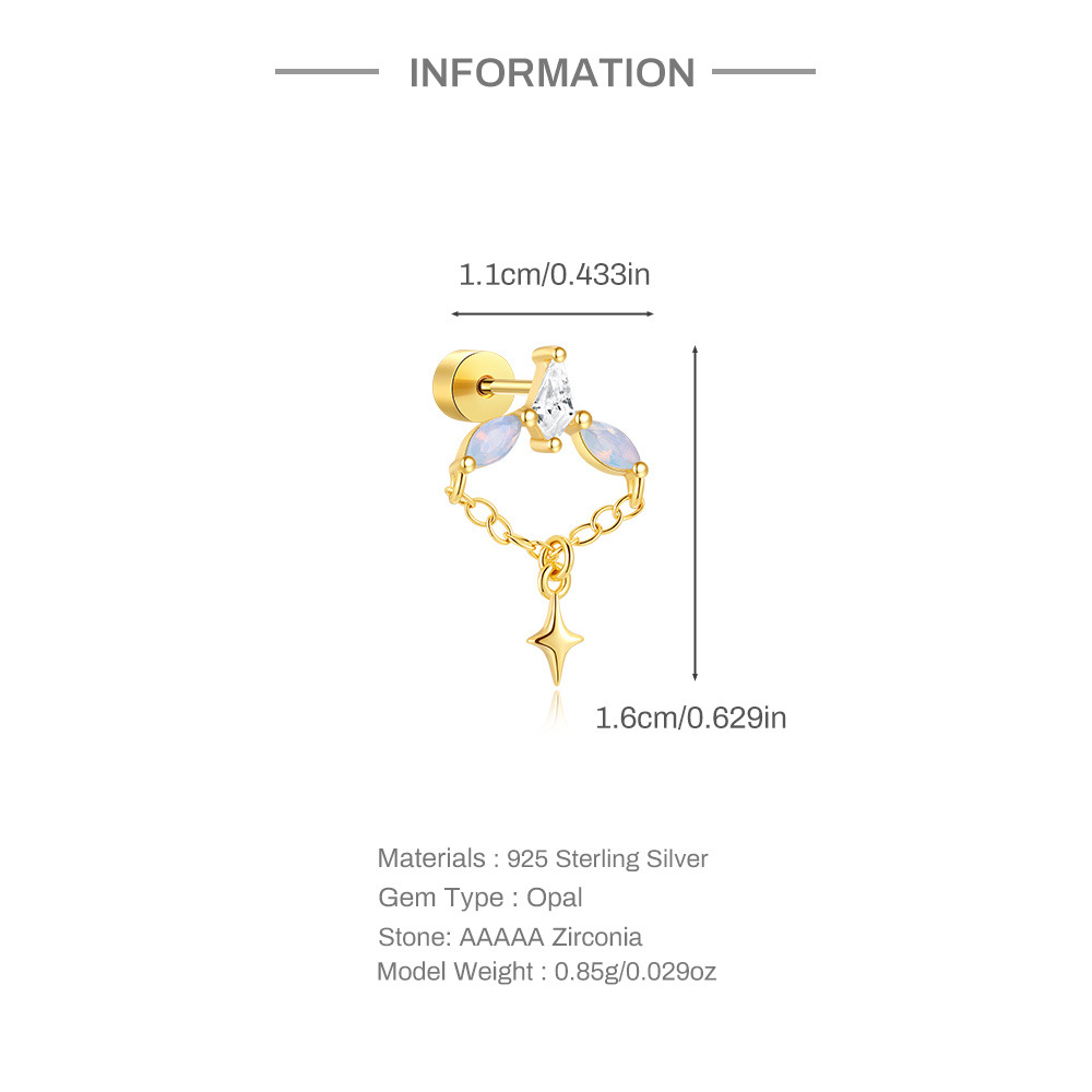 1g Weight Ear Studs Classification Ear Cartilage Rings & Studs Piercing Type 1 Piece Quantity Daily Occasion 925 Sterling Silver Material Geometric Pattern All Seasons Season Unisex Gender Elegant Style 1 Piece Ear Cartilage Rings & Studs Elegant Geometric 925 Sterling Silver Ear Cartilage Rings & Studs 7