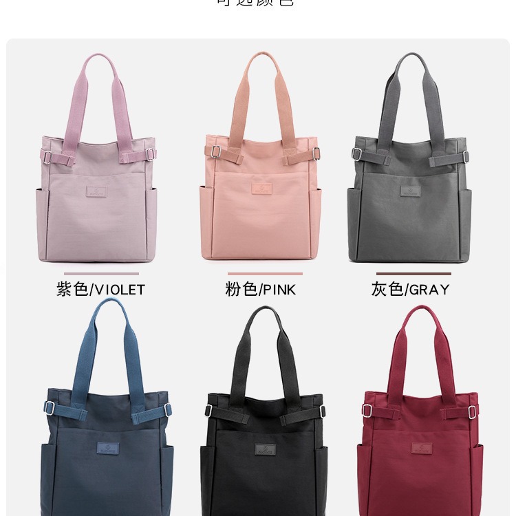 Nuevo bolso de hombro versátil de nailon para mujer, bolso de tela informal a la moda, bolso de lona para mujer, bolso de mano con gran capacidad