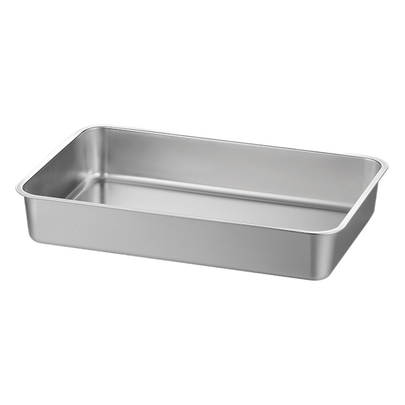 Placa cuadrada de acero inoxidable bandeja rectangular profundización cuenca cuadrada con tapa caja engrosada placa plana placa de hierro comercial placa de pescado a la parrilla
