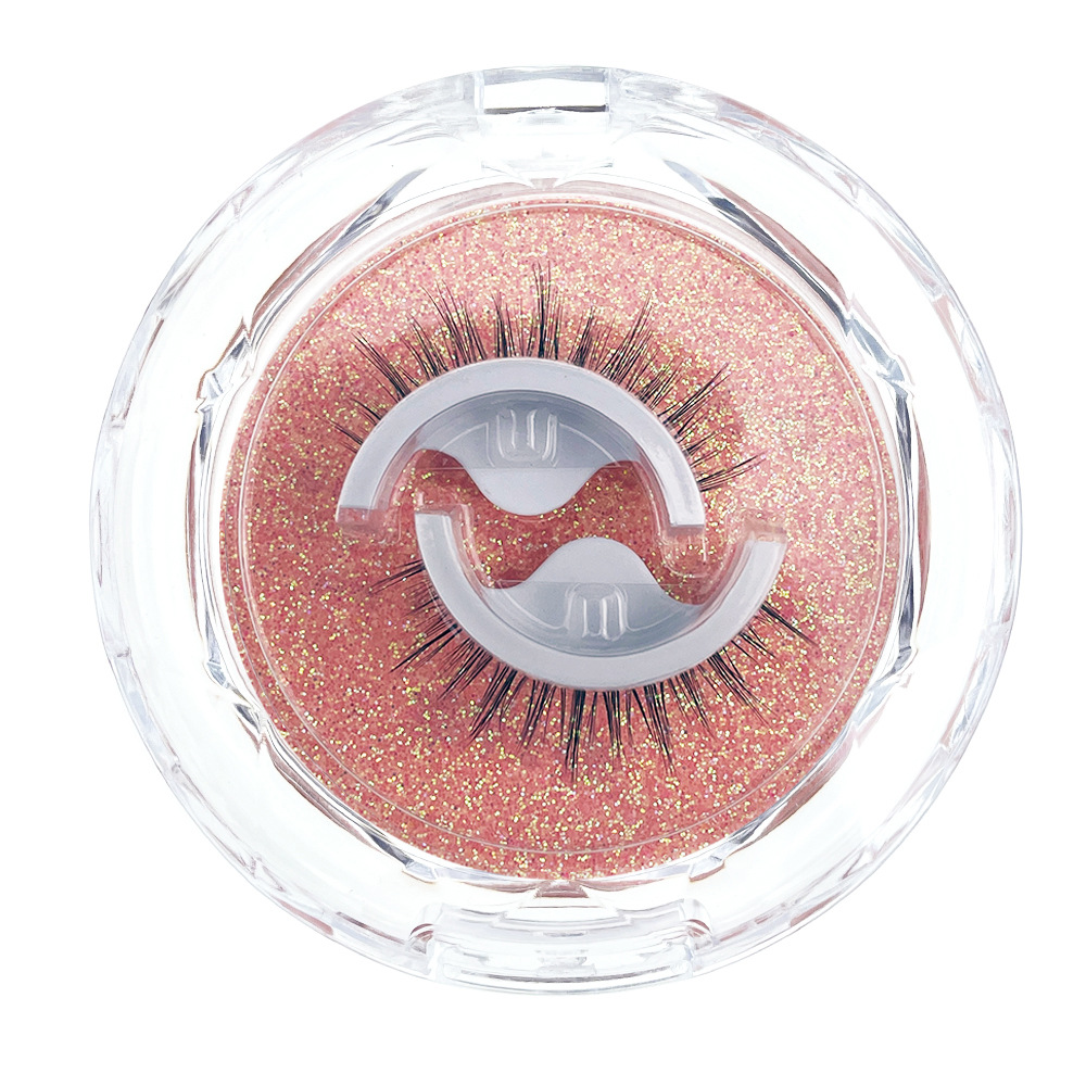 Tiktok mismo estilo caliente jalea pegamento pestañas autoadhesivas natural de fábrica de girasol grueso sin pegamento simulación 3D pestañas postizas