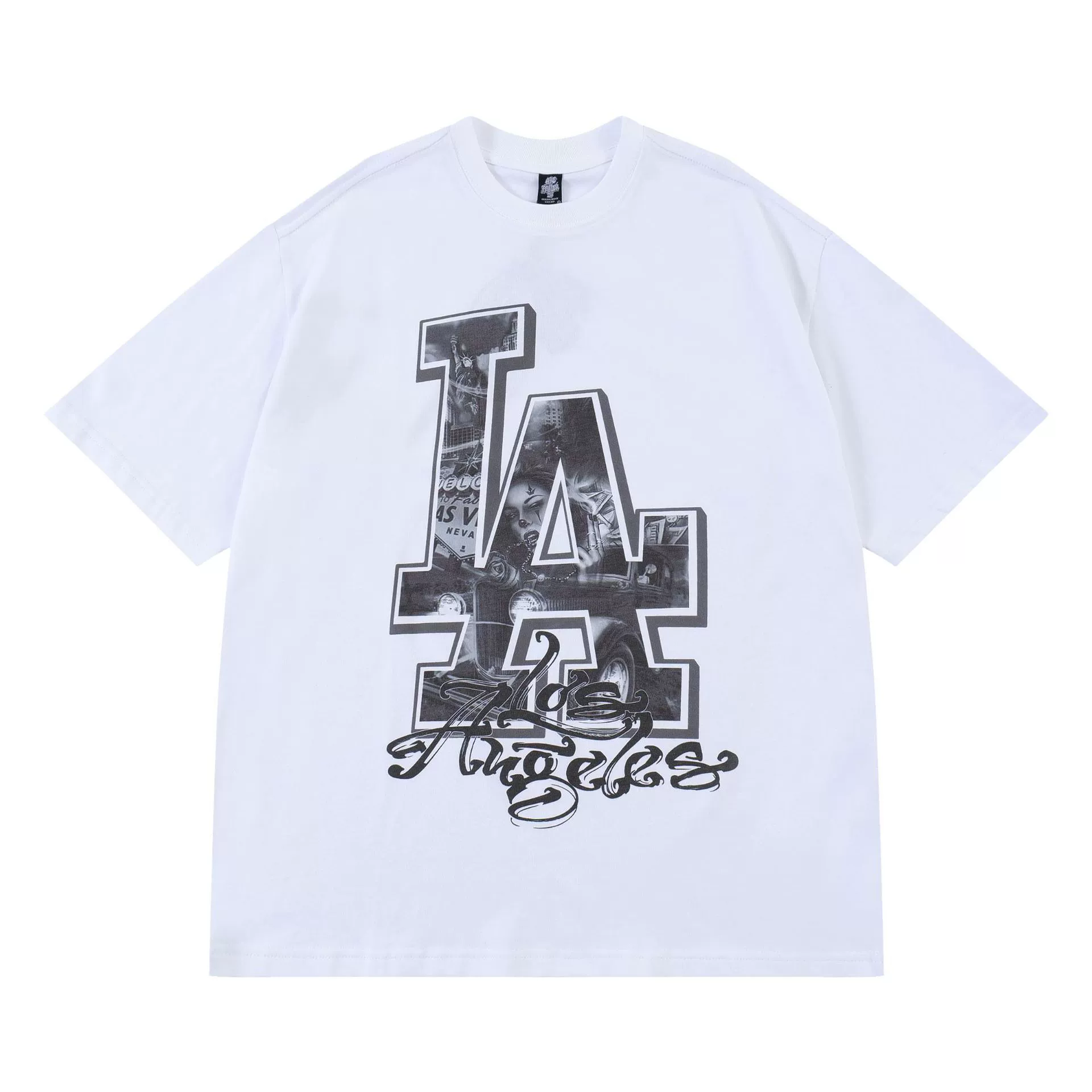 Американский большой размер хип-хоп хип-хоп хип-хоп хип-хоп хип-хоп LA Лос-Анджелес с принтом chicano стиль футболка с короткими рукавами