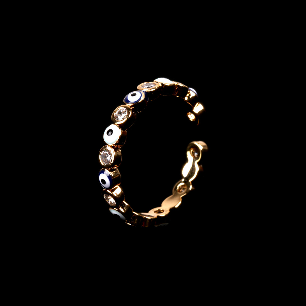 Fashion Inlaid Zircon Eye Ring display picture 7