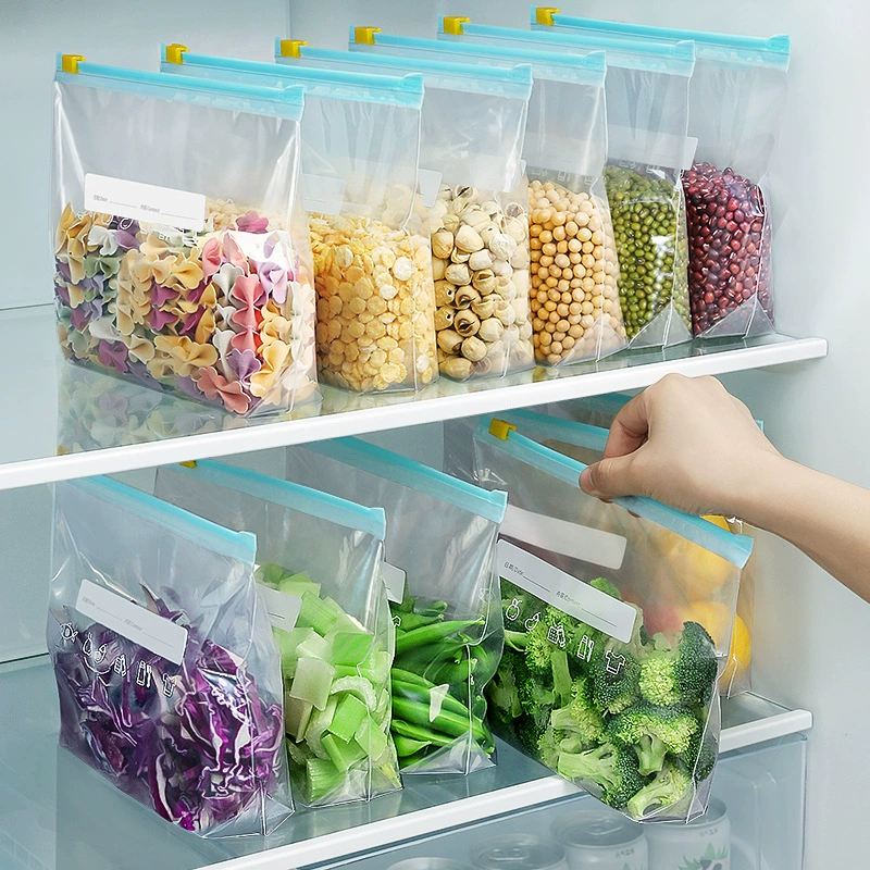 Сумка для хранения свежести, герметичная сумка для холодильника, плотная сумка на молнии, самозапечатывающаяся герметичная сумка для хранения, герметичная сумка