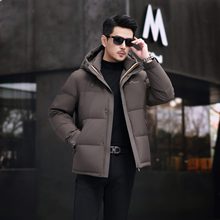 2024冬装新款中青年男士羽绒服抗寒保暖连帽上衣休闲百搭外套男装