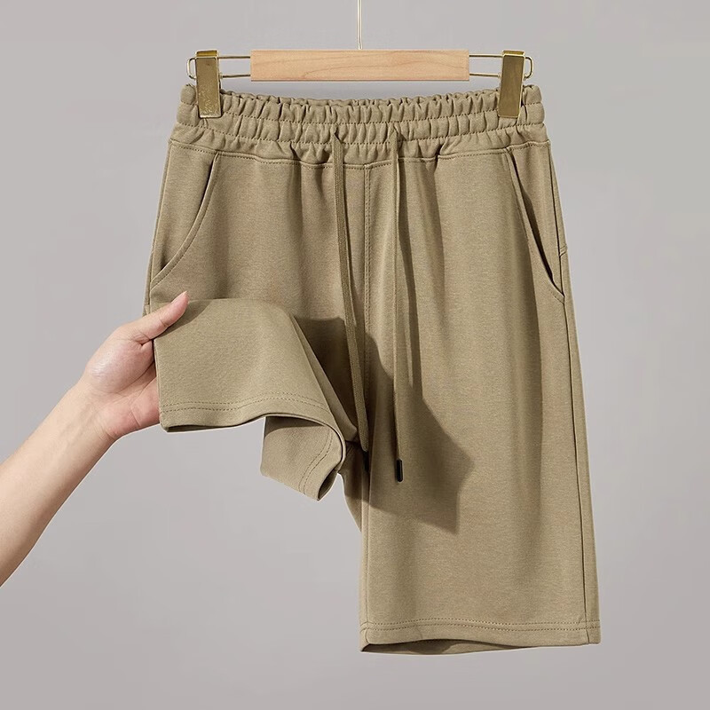 Summer New Men's Five-Point Pants, Cotton Shorts, Loose Sports Solid Color Versatile Casual Pants
