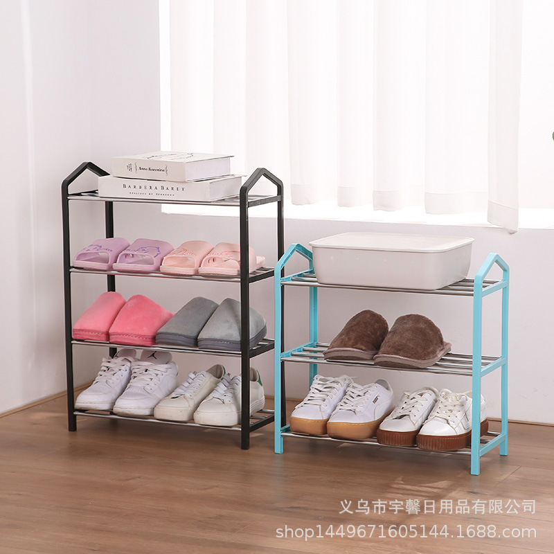 Multi-Layer Shoe Rack for Dormitory Entrance, Steel Pipe Special Price Shoe Cabinet Storage Shelf, Space-Saving, Foldable, Modern and Simple