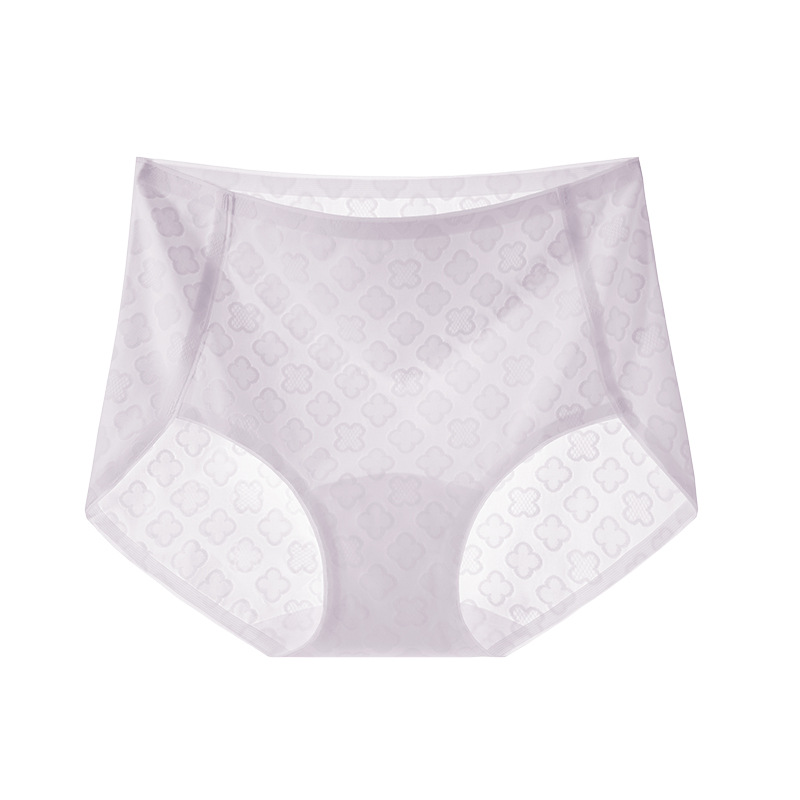Cintura alta sin costuras seda de hielo transpirable estilo fino de verano entrepierna antibacteriana entrepierna de algodón puro cintura alta calzoncillos para niñas 2025 nuevo estilo