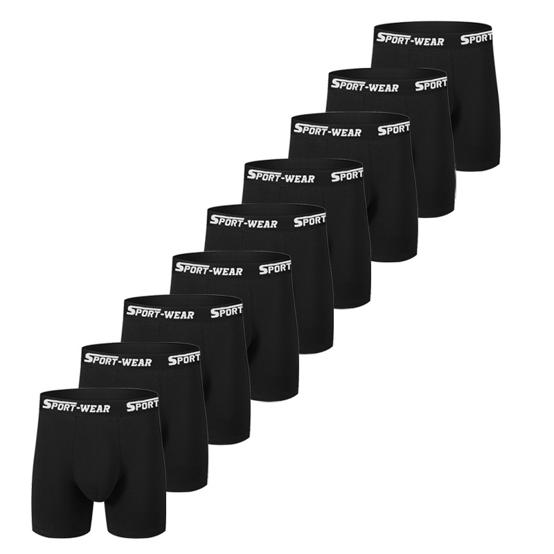 Men's Long Length Mid-Rise Sports Boxer Briefs Anti Chafing Elastic Bestseller Underwear_voghion.com