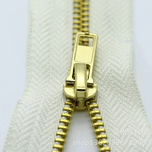 温州拉链3#5#金属 开口闭尾拉链 可镀黄金 镀白金 /枪色 箱包可用