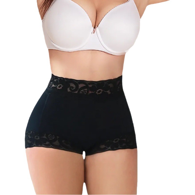 Nueva Europa y América más el tamaño de la cadera levantamiento del vientre que forma los pantalones Butt Shaper Body Shaping apretado Mediados de cintura Boxer pantalones de cintura de plástico