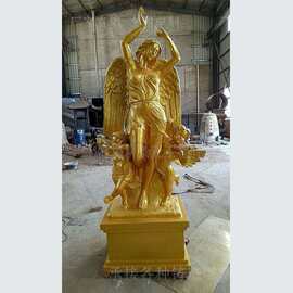 厂家制作女神天使人物雕塑摆件铸铜人物现代铜雕塑工艺品生产