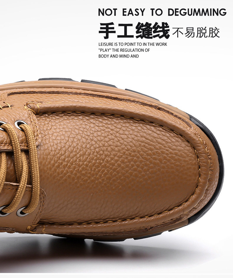 Giày da nam da bò thật mũi tròn đế dày đa năng thoáng khí — q6303 kaki, q6303 màu nâu, q6303 đen chi tiết 11