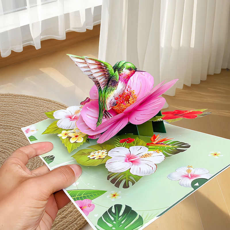 新しい教師の日立体グリーティングカード 3D 花束誕生日カード感謝祭ギフト教師のためのクロスボーダー工場卸売|undefined