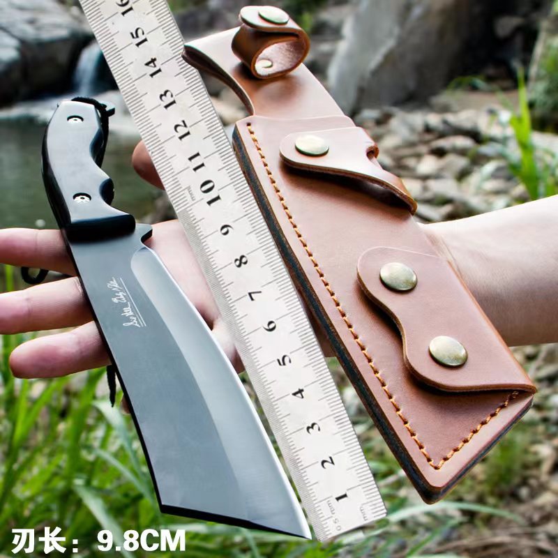 高锰钢露营求生手工劈柴不锈钢开山柴刀户外野营随身钢刀砍树刀具