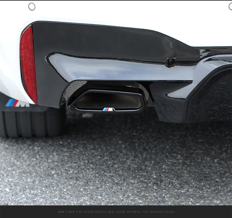 Suitable for Bmw 5 Series 7 Series 3 Series Tail Pipe Decoration Modification 525Li 6 Series Gtx3X5X7 Glossy Black Warrior Exhaust Pipe