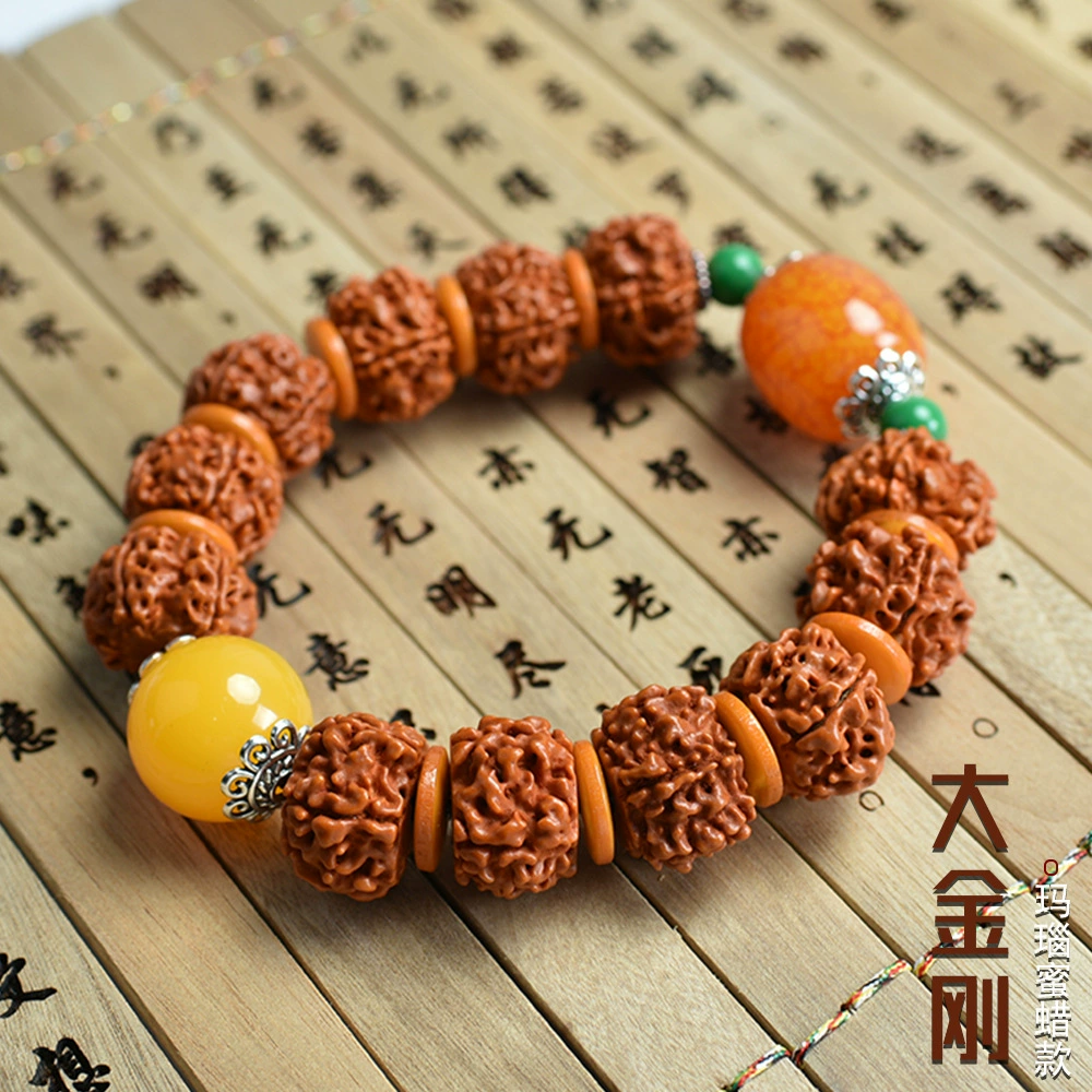 Bodhi rosary, bracelet, rosary with round beads for men and women walnut