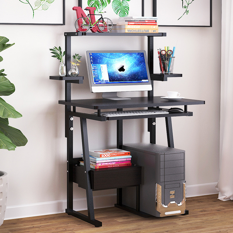 Double-Layer Computer Desktop Table Single Mini Printer All-In-One Table Home Bedroom Office Simple