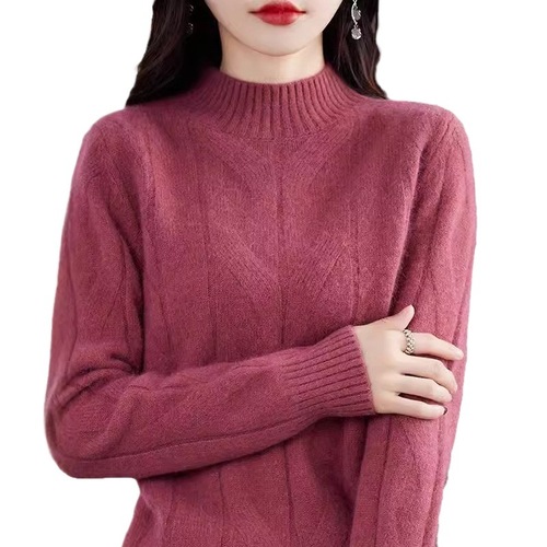 Cardigan for Women 2024 Autumn/Winter Knit Top, Layered Stylish Short-Sleeve Outerwear, High-Neck Base Layer Shirt for Drop Shipping