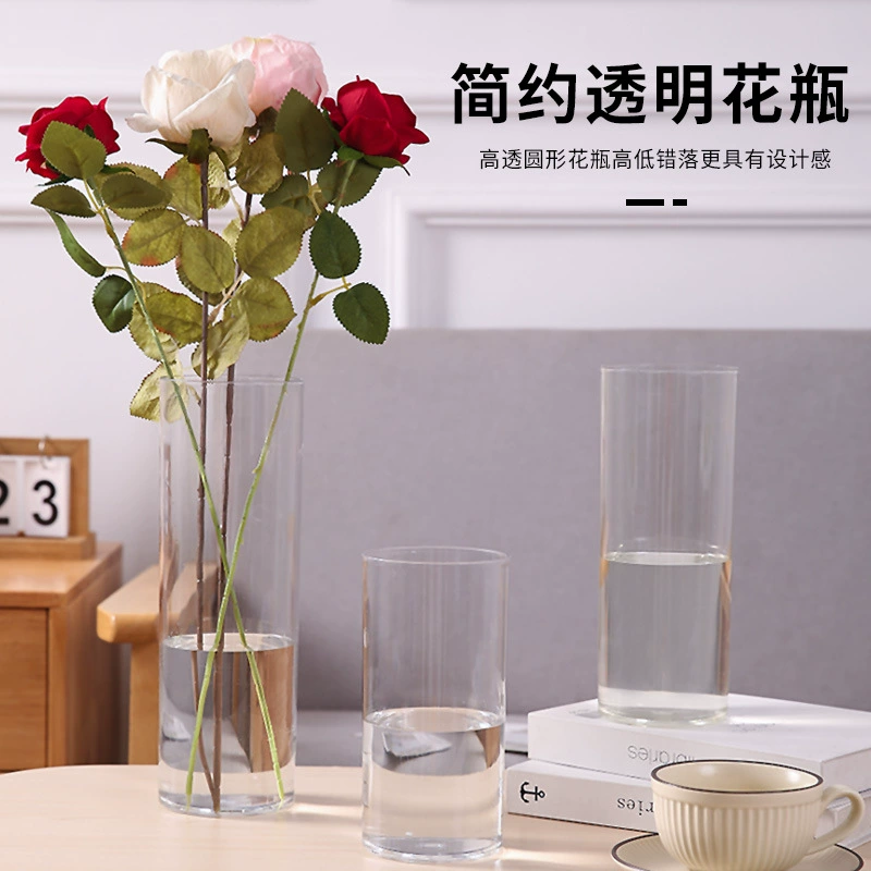ПК акриловая пластиковая ваза, украшения для гостиной, цветочная композиция, богатый бамбук, прозрачная гидропонная вода, культура, имитация стекла, сосуд против падения