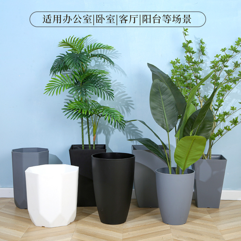プラスチック製の特大高盆、深型超大型高級オーキッド（極楽鳥花）用樹脂製植木鉢|undefined