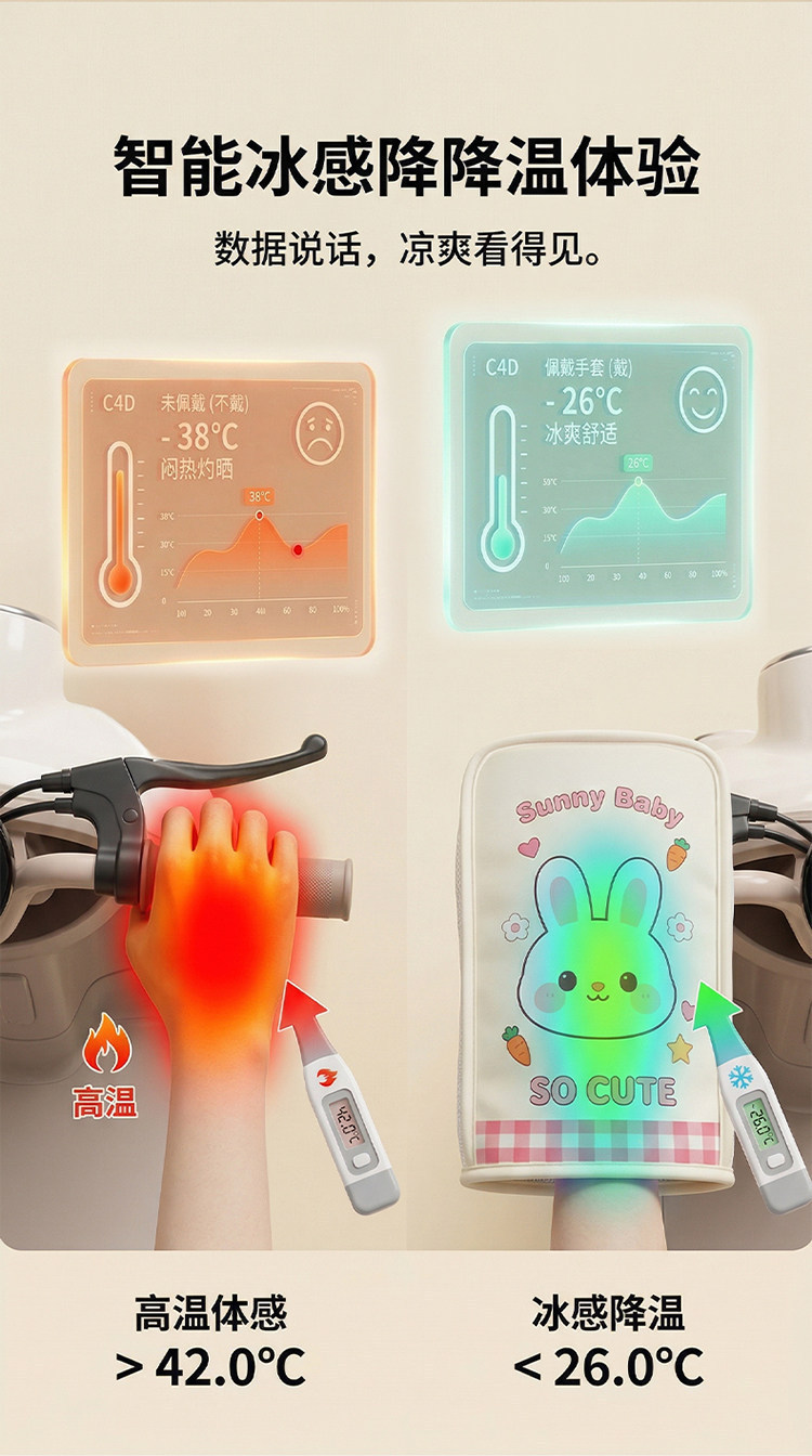 【Summer Essential】Electric Bike Sun Protection Handlebar Cover, Summer Gloves, Sunshade, Waterproof Bottle Holder, Handlebar Cover, Hand Cover