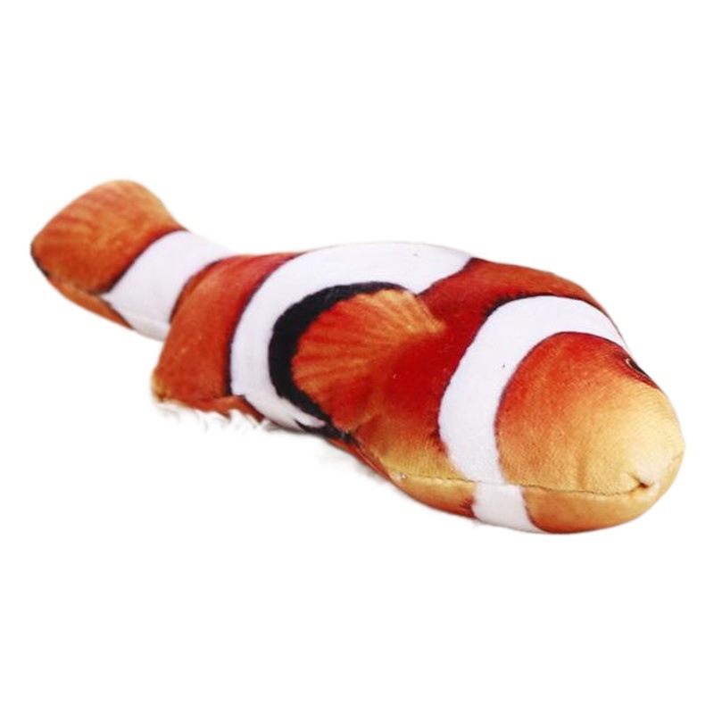 Juguete para gatos con forma de pez simulando hierba gatera, venta al por mayor transfronteriza, almohada de peluche para mascotas con forma de pez pequeño para la dentición de gatitos.
