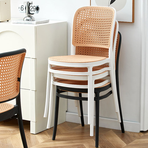 Imitation wicker chair, minimalist Nordic home-use designer dining chair, internet celebrity café hotel leisure internet celebrity antique chair