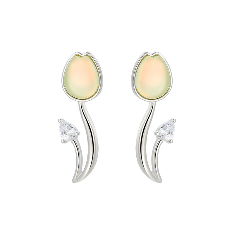 Xuping nuevo estilo pequeño diseño de nicho de auriculares de tulipanes de moda temperamento frío viento de alto nivel de sensación de auriculares para mujeres