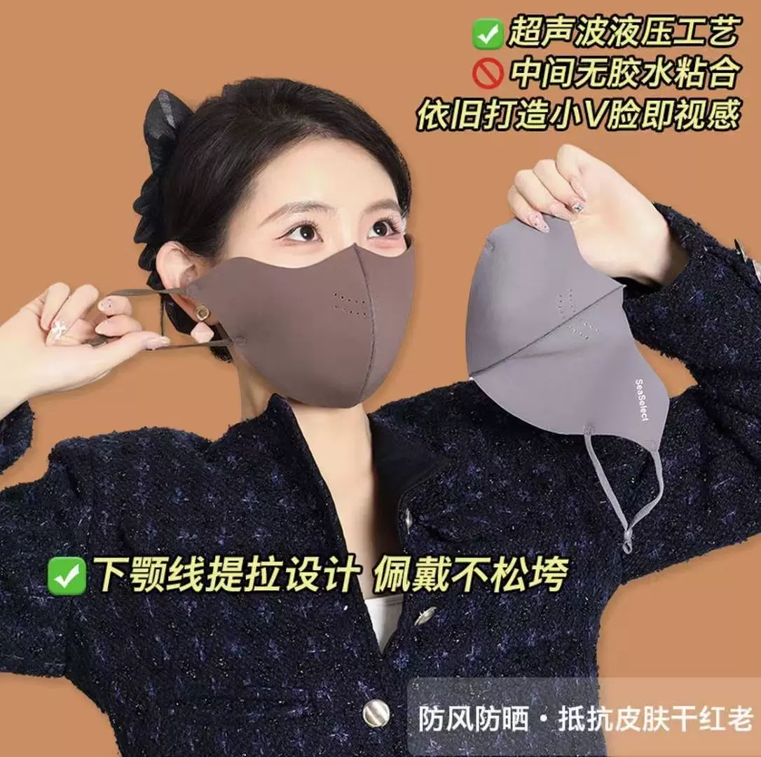 冬季保暖口罩女3D立体高颜值护眼角防紫外线防寒面罩骑行防尘脸罩