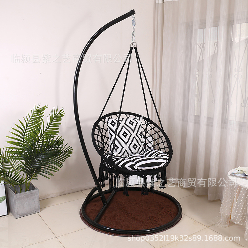 Borla cesta colgante hogar interior tejido colgante silla balcón Nordic perezoso cuna silla columpio cuna silla balcón