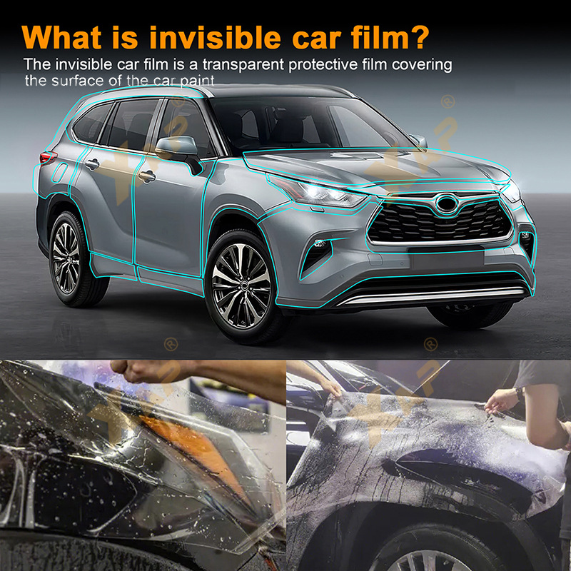 Cross-border exclusive for Toyota Highlander 20-22 TPU invisible paint protective film to prevent scratches and brighten