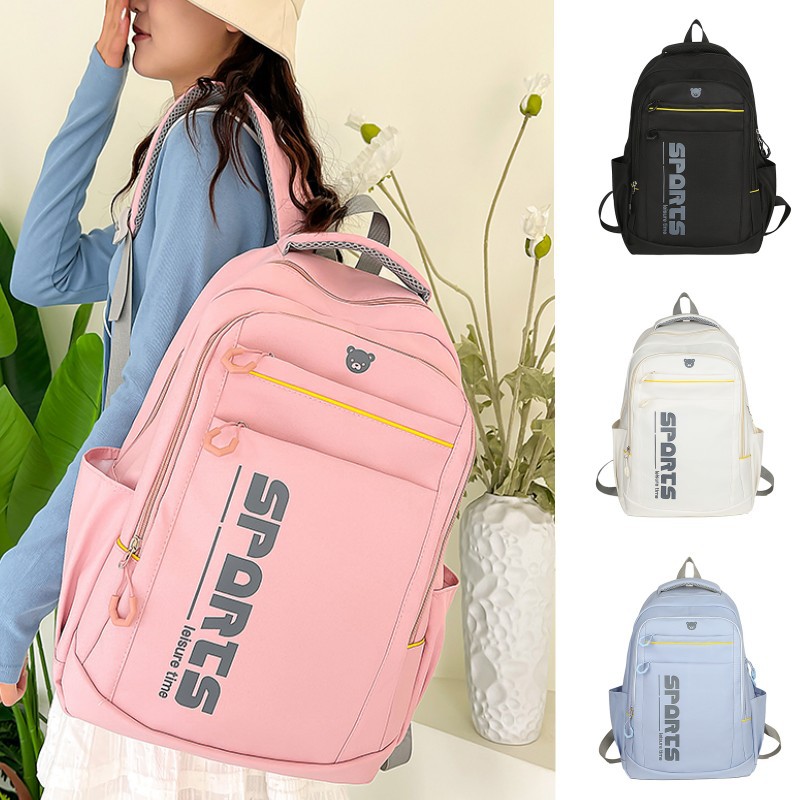 Mochila escolar de ocio, estilo de escuela de moda, mochila escolar de estudiantes de secundaria, mochila de computadora universal, mochila ligera