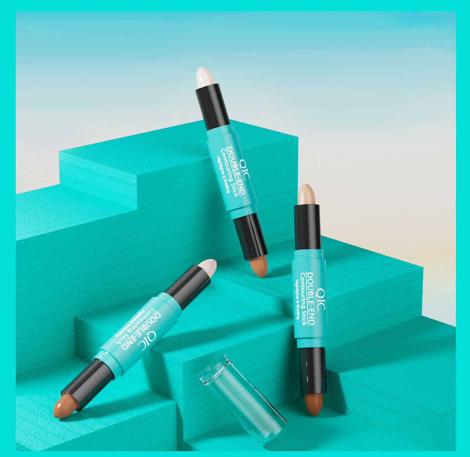 Highlighter And Contour Stick For Face Makeup With Dual Tip_voghion.com