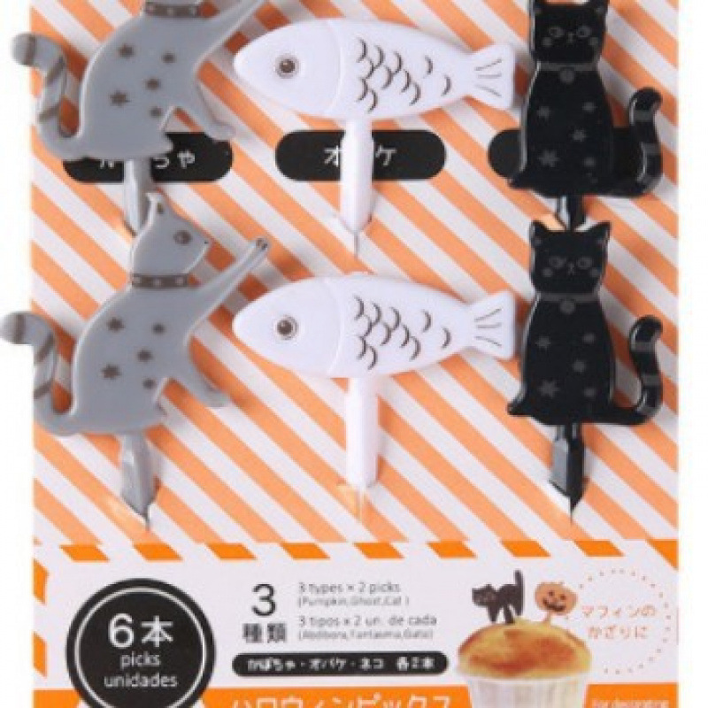 Japón hogar dibujos animados horquilla de fruta creativa para niños animales lindos horquilla de fruta de plástico set Bento stick