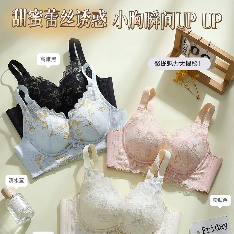 Lace underwear, push up bra, sexy wireless bra, bra top