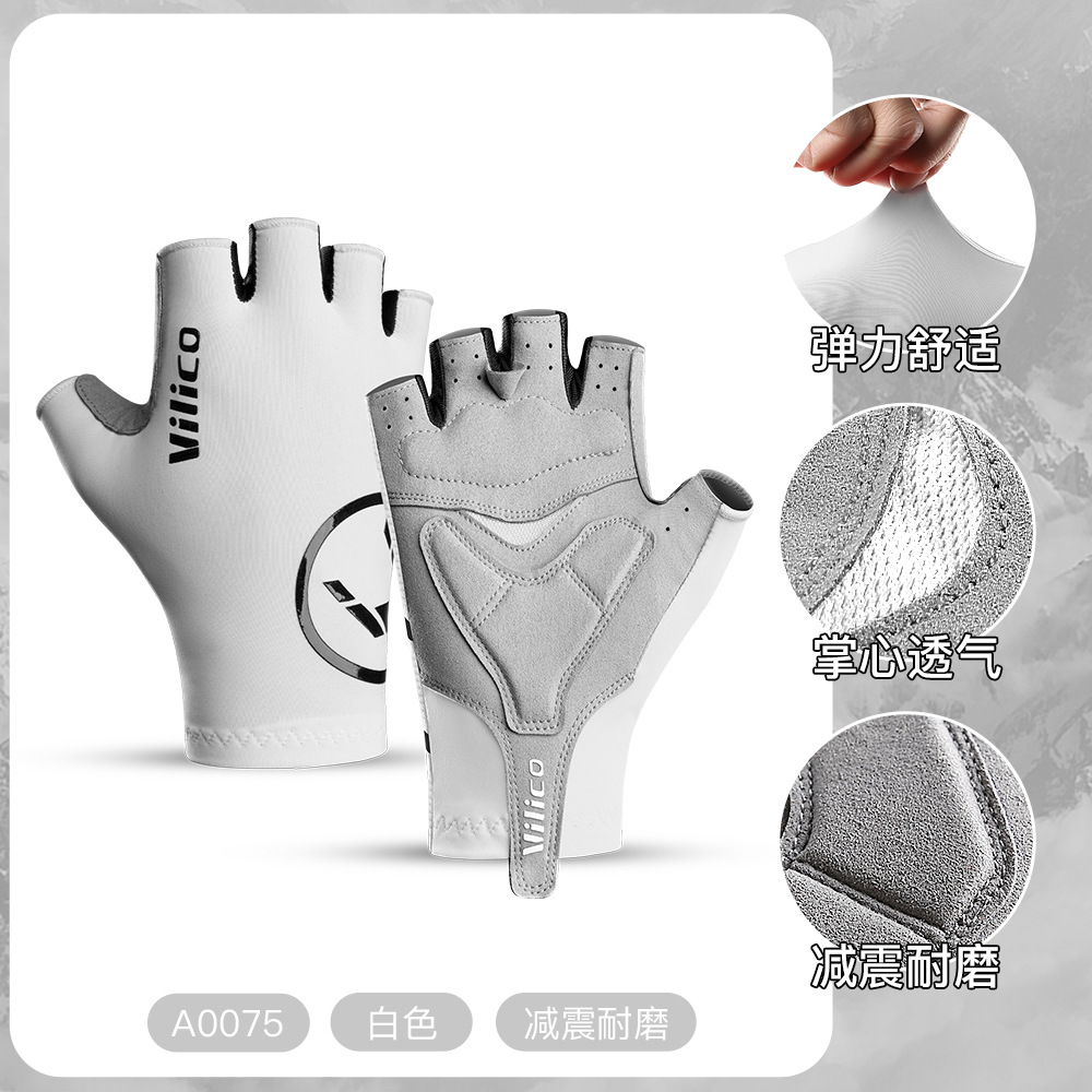 Guantes de ciclismo para hombre, guantes de verano para bicicleta de carretera, nuevos guantes de medio dedo para bicicleta, absorbentes de golpes, transpirables, resistentes al desgaste, equipo de protección para deportes al aire libre para mujer