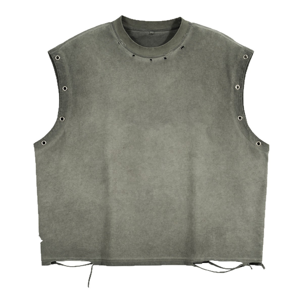 ETAI ropa de hombre retro marca de moda americana pesada hombre hombro chaleco de algodón juvenil lavado y desgastado tecnología image 6