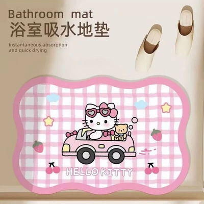 Avtomobil döşəmə paspasları – properties, and a cute decorative design - pink-car-katie-bear-7mm-diatomaceous-earth-4060cm1523