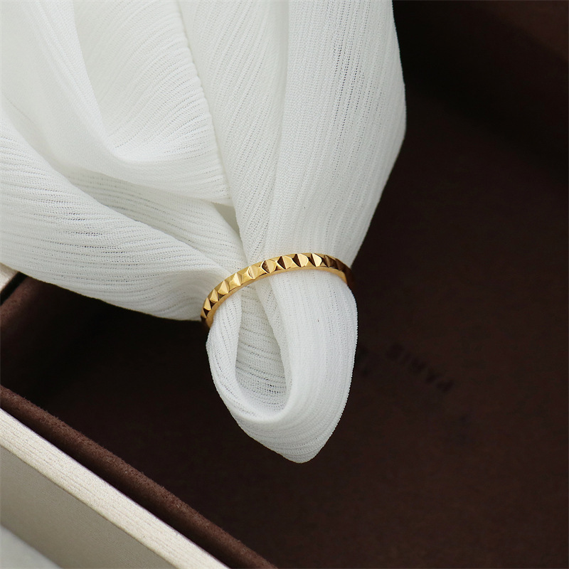 Plating Design Simple Style Geometric Titanium Steel Plating Rings